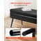 PU Leather Storage Bench with Iron Legs, Soft-Close Lid and Hidden Compartment